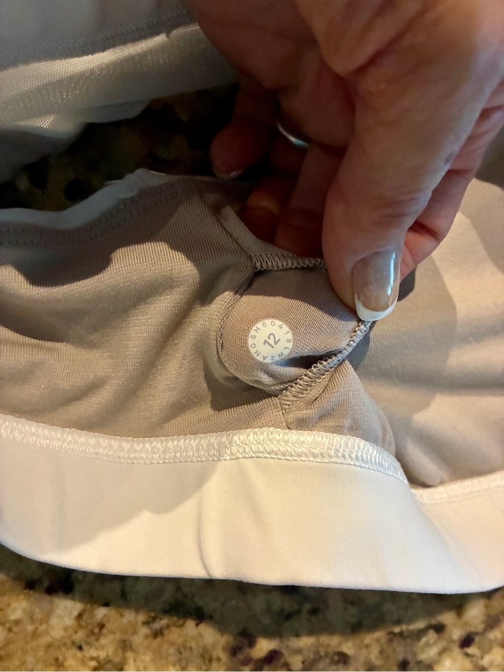 lululemon athletica White and Beige Racerback Sports Bra Size 12 Large - Picture 7 of 7